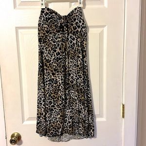 My Michelle, Halter Dress, Leopard Print, Large, Like New.